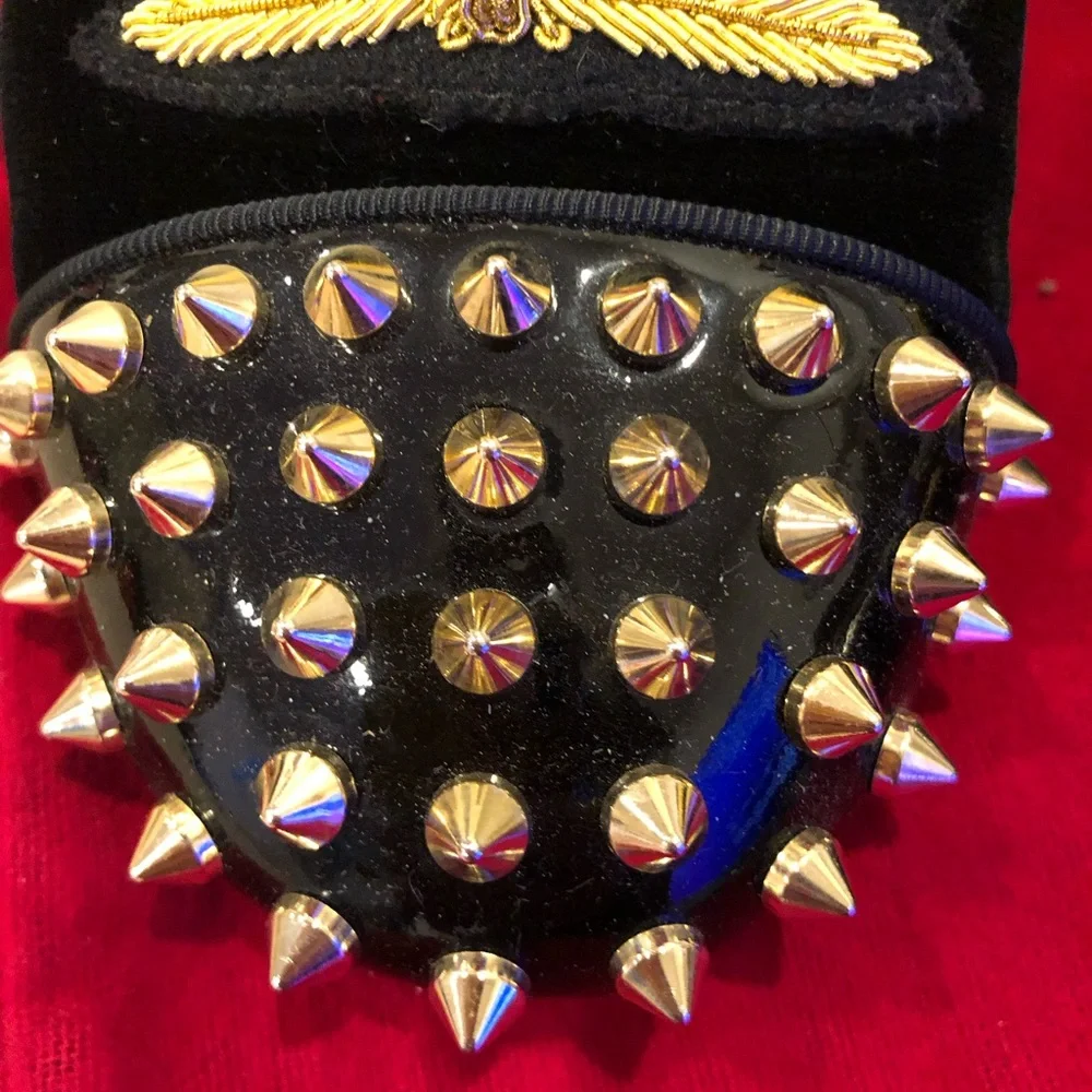 Christian Louboutin gold spikes beatiful loafers good pre own condition 39 - Picture 7 of 15